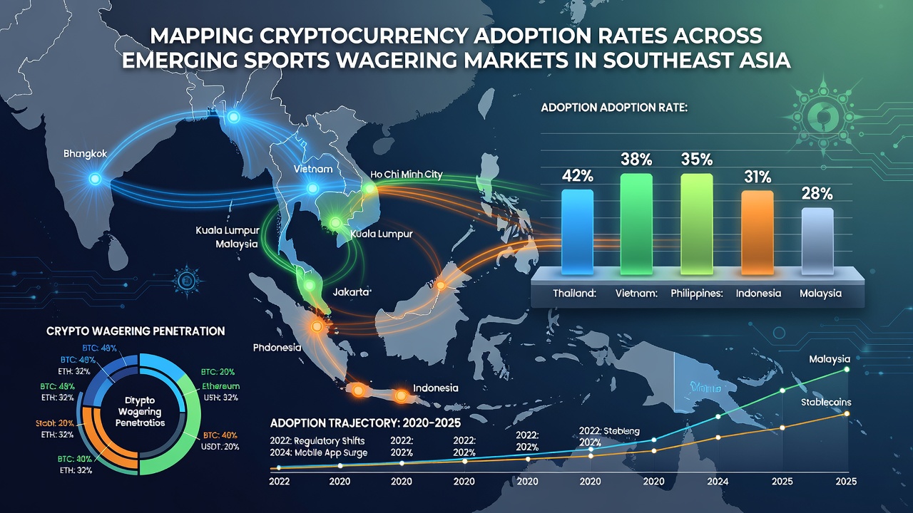 Chart comparing cryptocurrency transaction volumes in sports betting across Vietnam, Philippines, Indonesia, Thailand, and Malaysia through September 2026
